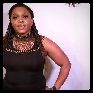 Black and gold Wakanda necklace